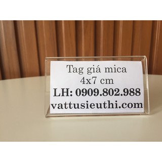 COMBO 10 CÁI MENU MICA 4X7.5CM, KỆ MICA, MENU MICA NHỎ