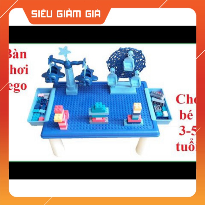 [MẪU MỚI] Bộ bàn xếp hình lego 69 chi tiết cho bé lắp ráp sáng tạo thông minh