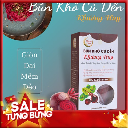 [Free Ship] Bún Khô Củ Dền Khương Huy - Bún Gạo Củ Dền- Chỉ 3 Phút Nấu Không Cần Ngâm  - Bún Sạch Khương Huy Hộp 300g