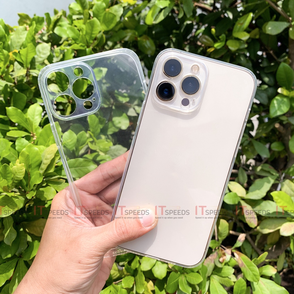 Ốp Lưng Trong Suốt Cho Các Dòng Điện Thoại IP, Ốp Dẻo Silicon Chống Sốc, Có Gờ Bảo Vệ Viền Cạnh Camera, Chính Hãng KST