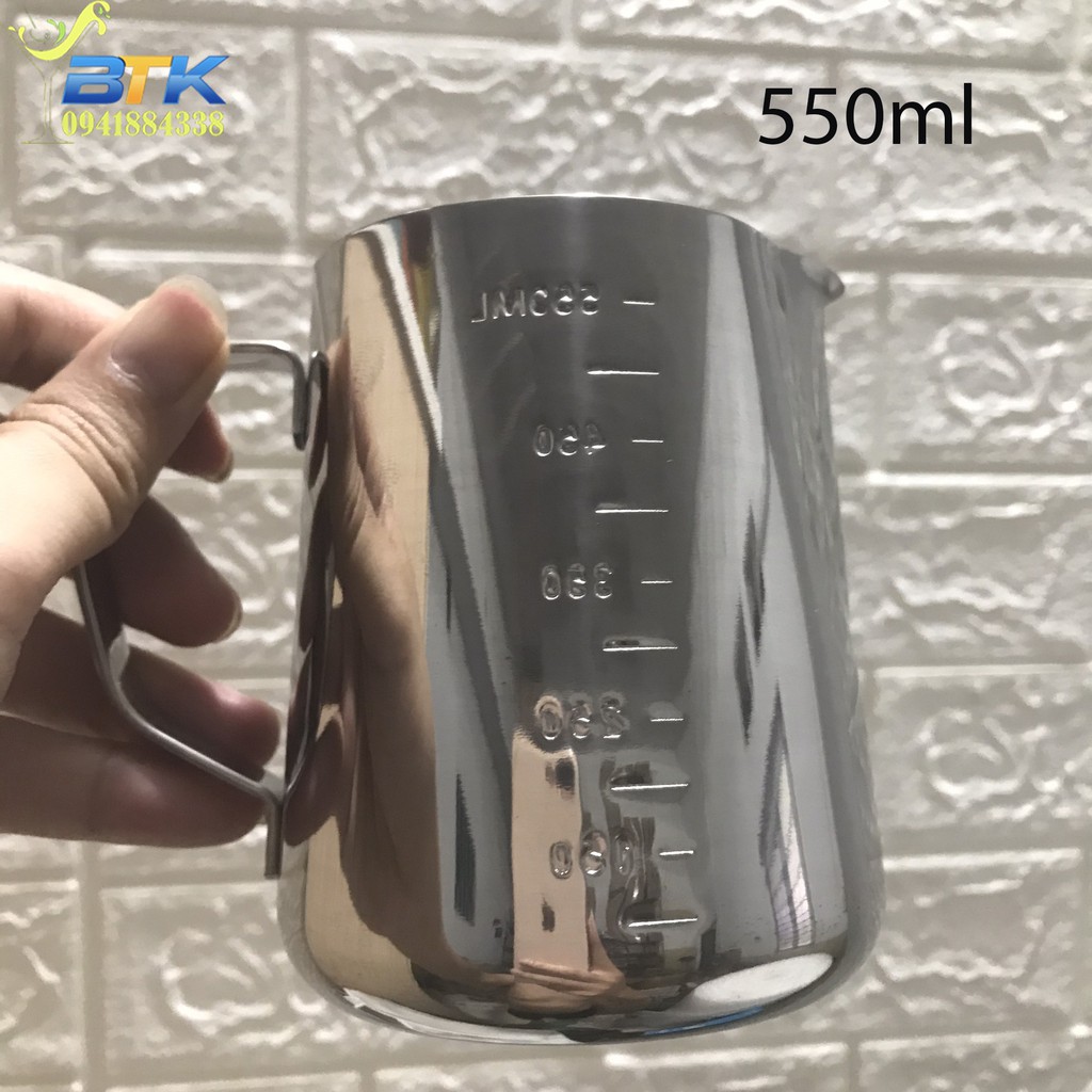 Ca Đánh Sữa Inox304 Có Vạch Chia