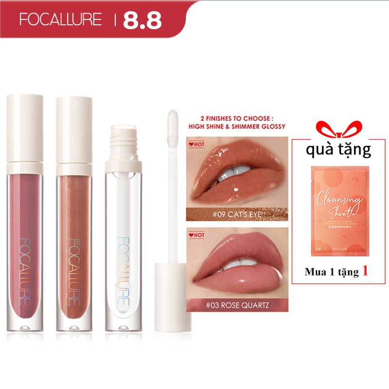 FOCALLURE PLUMPMAX High Shine & Shimmer Lip Gloss 10 màu 3g 1pc #8