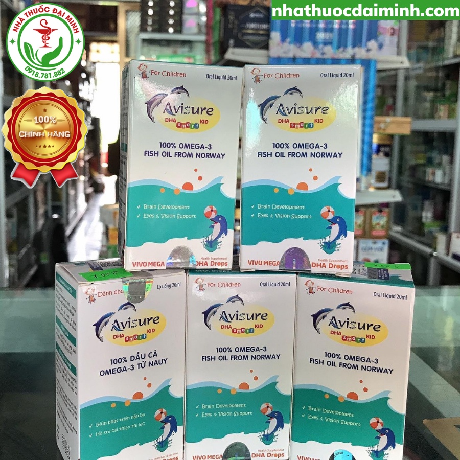 Avisure DHA Smart Kid Cho Trẻ Sơ Sinh 100% Dầu Cá Tự Nhiên
