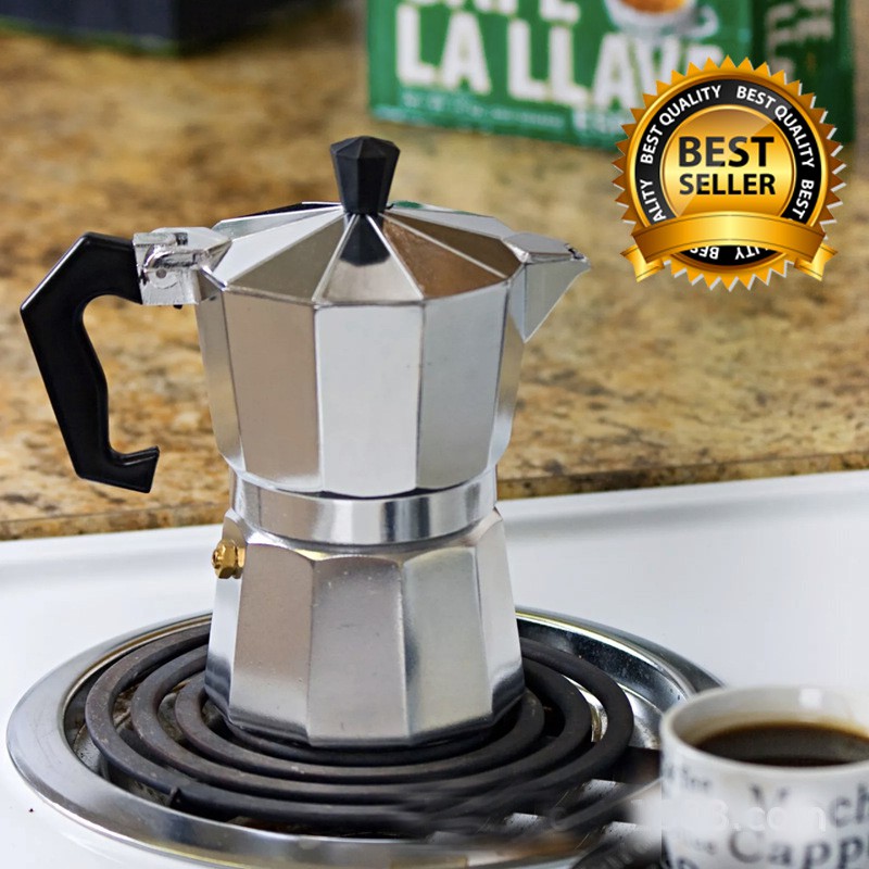 Ấm pha cà phê Moka Express 3TZ (3 cup), bình pha cà phê kiểu Ý