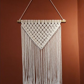 Mành treo tường macrame họa tiết tam giác - 70cm