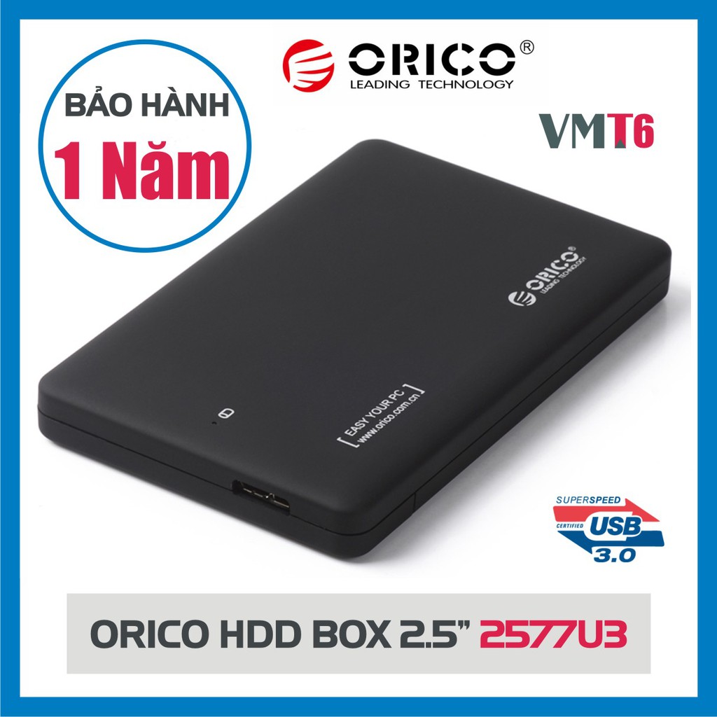 Box ổ cứng HDD, SSD 2.5'' Orico 2577U3 Sata 3.0 - SP Chính hãng bảo hành 12 tháng !!!