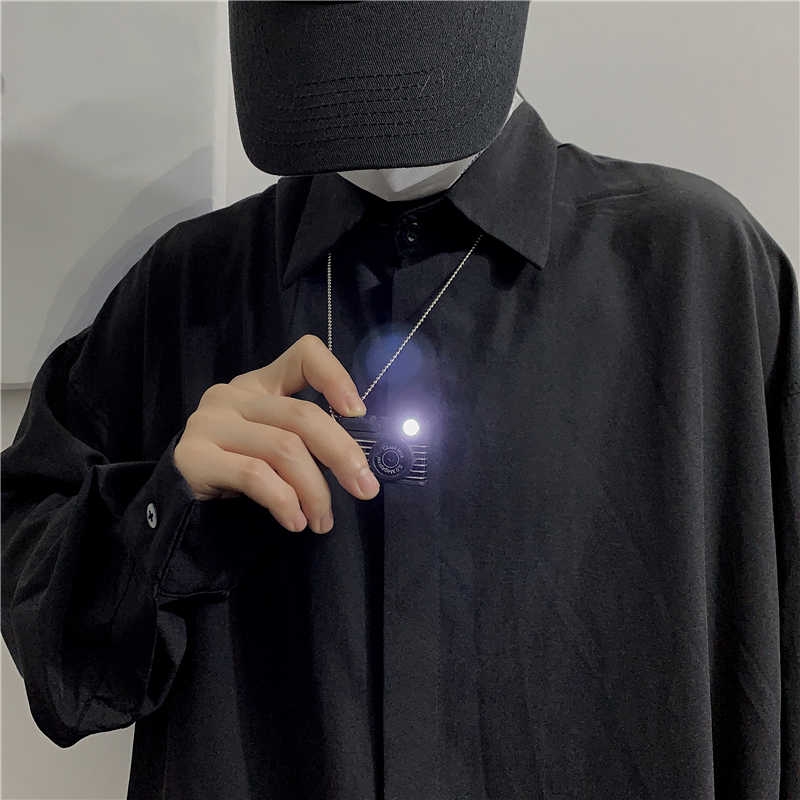 Dây chuyền 22F089 mặt hình máy ảnh flash phong cách thời trang hiphop harajuku dành cho cặp đôi nam nữ