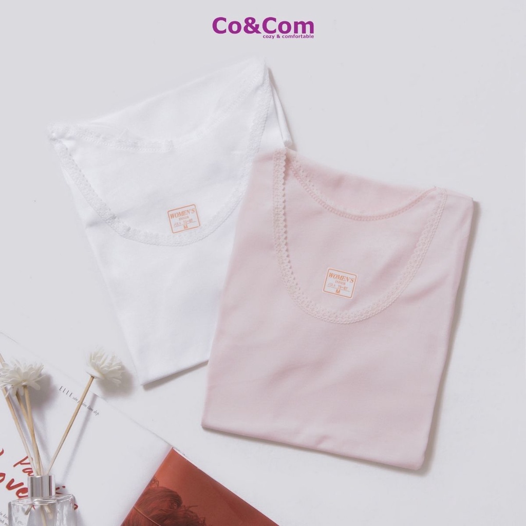 Áo T-Shirt Cổ Tròn Áo Thun Nữ Nhật Cotton Co&amp;Com WOMEN INER 1 Mềm Mại Thoáng Mát