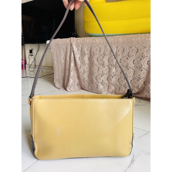 Lc26 Túi si da thật phủ bóng kẹp nách Esquire