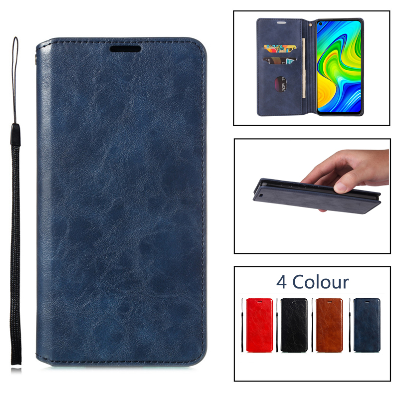 Bao da điện thoại dạng ví nắp lật có ngăn đựng thẻ và dây đeo mềm cho Samsung Note 20 Note 10/9/8 S7 Edge M30 M20 M10