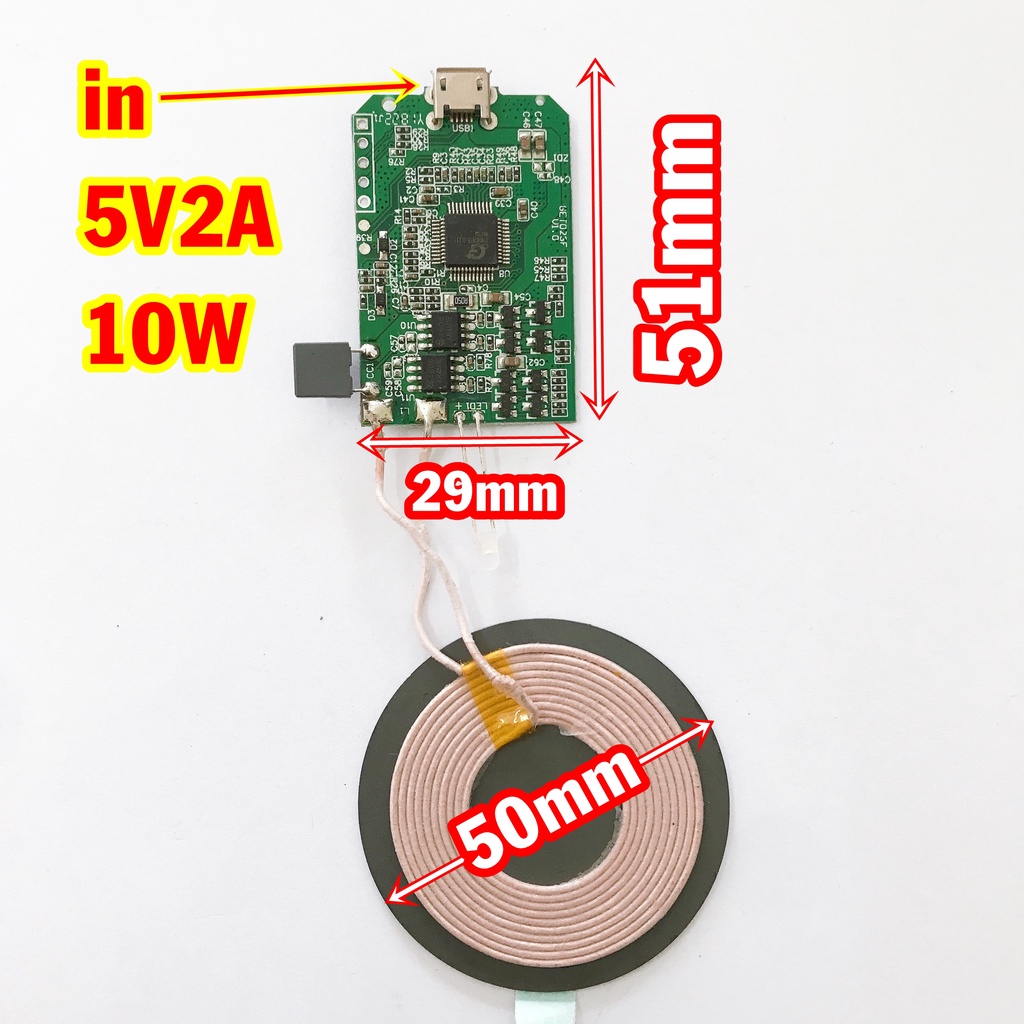 Mạch sạc nhanh không dây 10W - mới