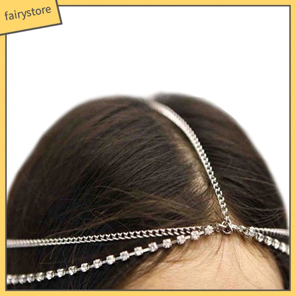 Băng đô dây đính đá phong cách bohemian thanh lịch dành cho nữ