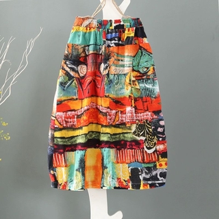 Chân váy Midi in họa tiết dân tộc D148