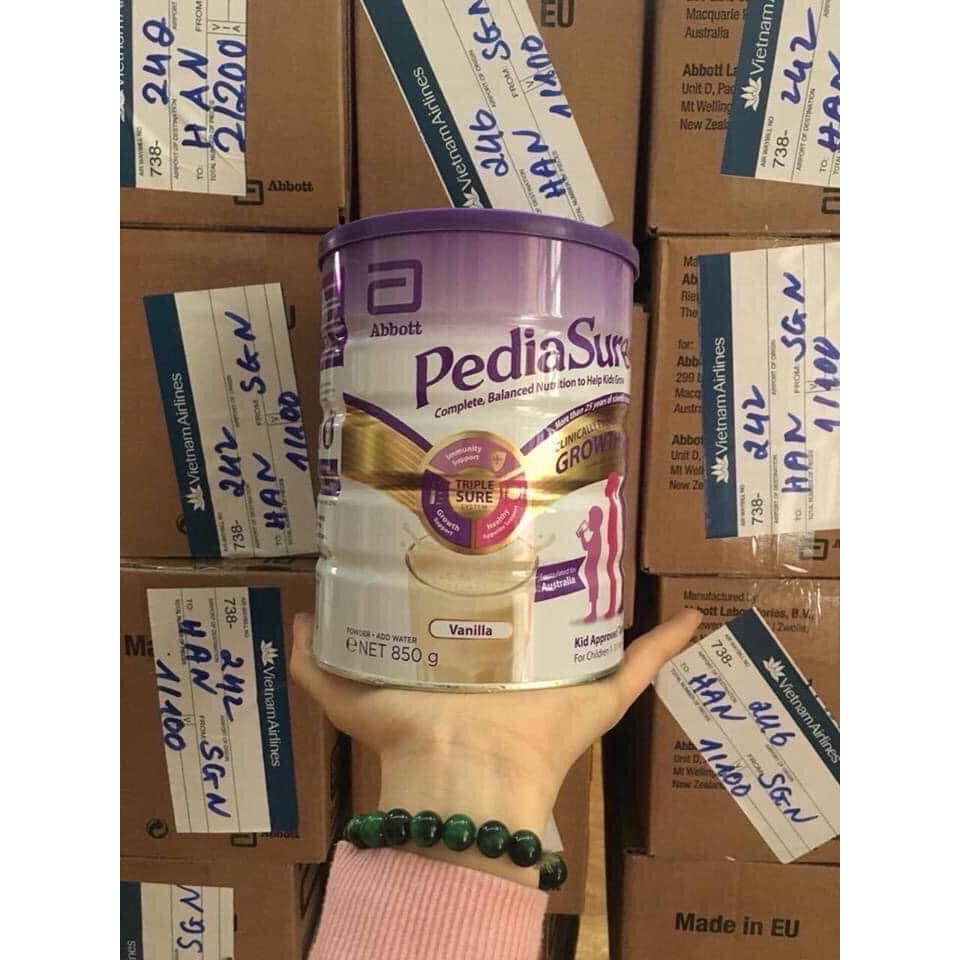 SỮA BỘT PEDIASURE ÚC CHO TRẺ TỪ 1–10 TUỔI HƯƠNG VANI PEDIASURE VANILLA 850G
