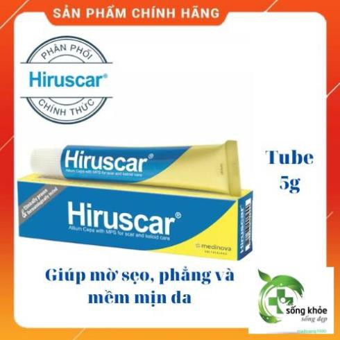 Gel trị seo HIRUSCAR 5g - hỗ trợ làm mờ sẹo, phẳng, mịn da