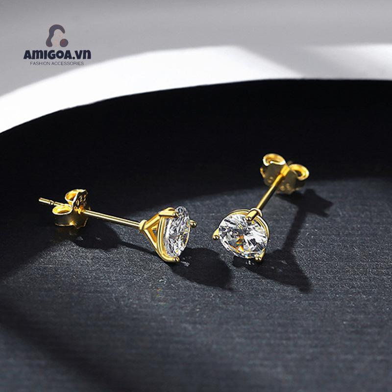 ✨✨Bông Tai Hình Tròn Xoắn Ốc 1.25CT Màu Trắng Đính Đá Sapphire Cổ Điển Cho Nữ