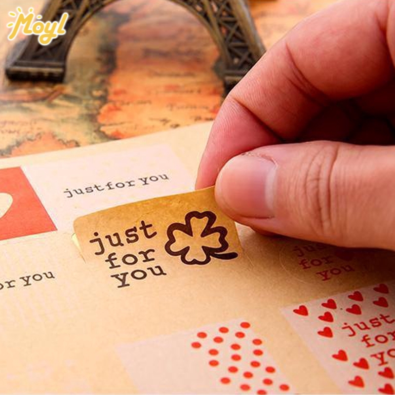 Sticker Giấy Kraft Dán Hộp Quà 13 Trong 1