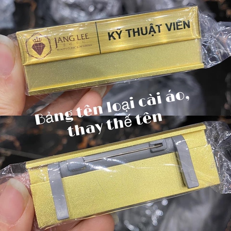 Bảng tên nhân viên loại cao cấp in logo thay thế được tên