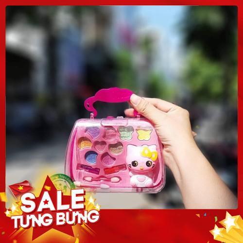 Túi phấn trang điểm mèo Kitty -Hàng nhập khẩu