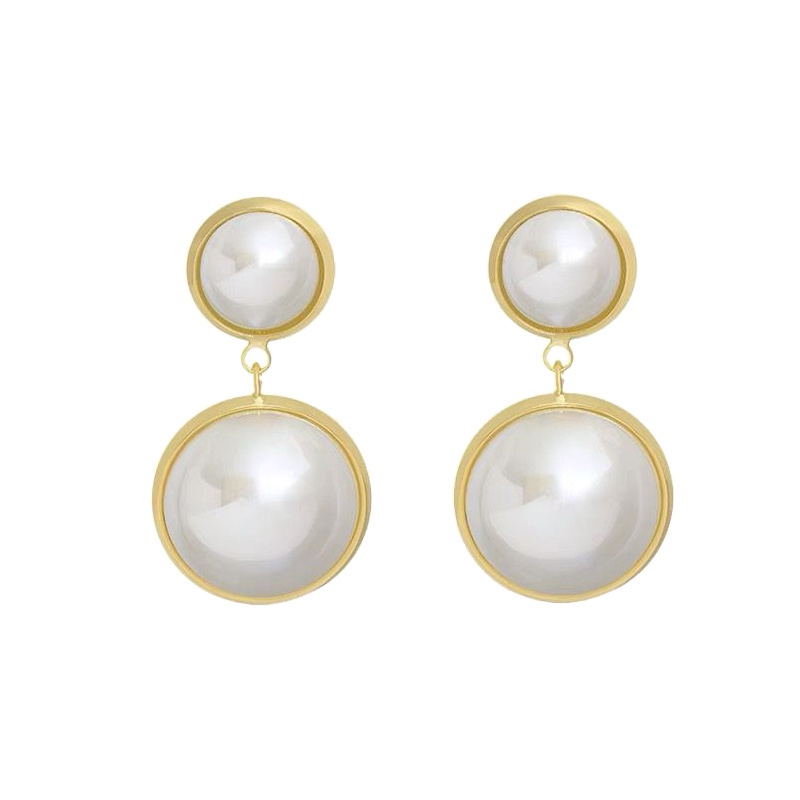 Khuyên tai đính ngọc trai thiết kế kiểu dáng thanh lịch dành cho nữ