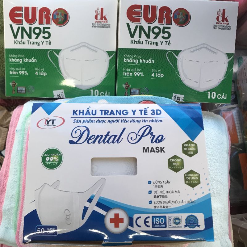 Khẩu trang y tế 3D Dental Pro &amp; 3D Nam Anh (50 cái / hộp)