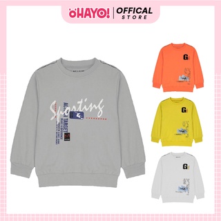 Áo Thun Dài Tay Bé Trai OHAYO Cổ Tròn Chất Liệu Cotton Mềm Mịn, In Chữ Sporting Cho Bé 8-12 Tuổi TTTE002A