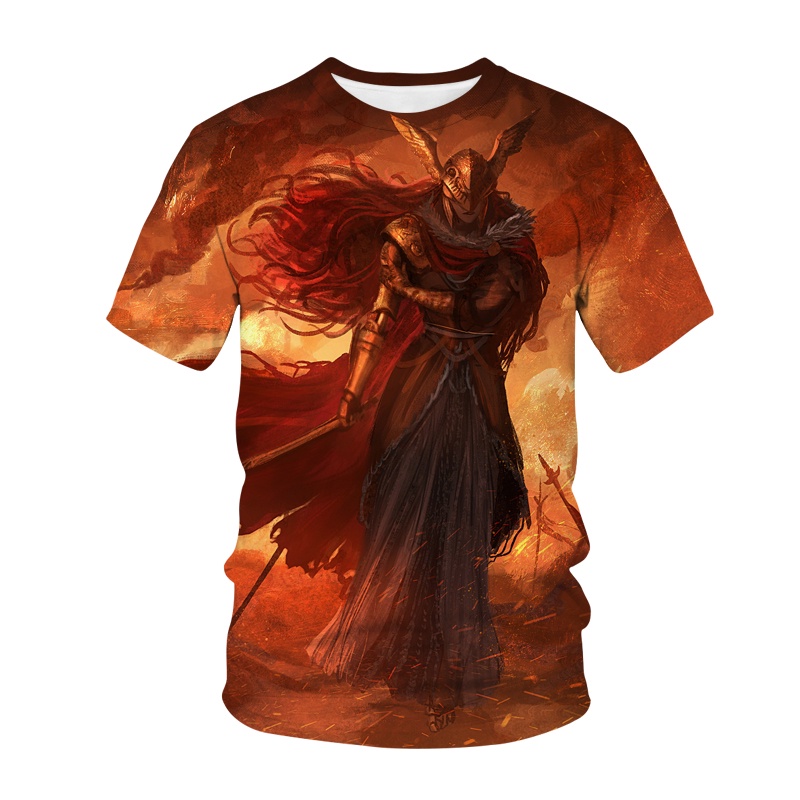 Áo Thun Tay Ngắn In Hình Game Elden Ring 3D Cá Tính Cho Nam Nữ