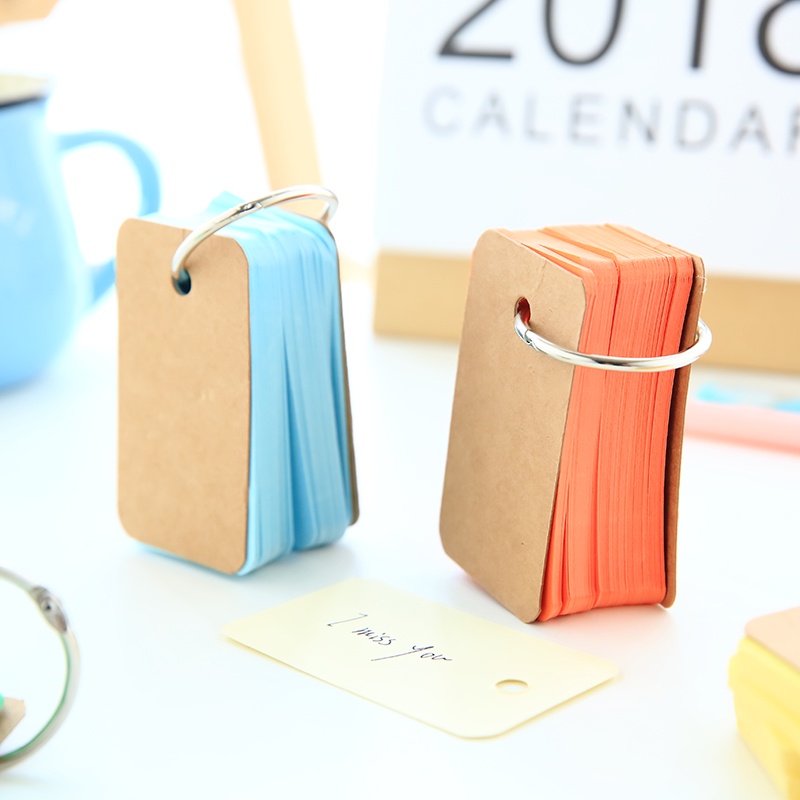 Sổ Ghi Chú Mini Bằng Giấy Kraft Màu Trơn DIY