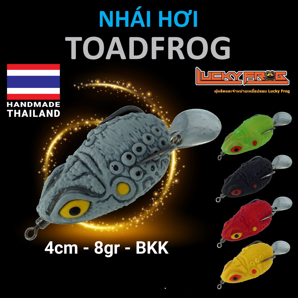 NHÁI HƠI TOADFROG - MỒI GIẢ THÁI LAN CÂU LURE CÁ LÓC GIÁ RẺ - 4CM 8GR