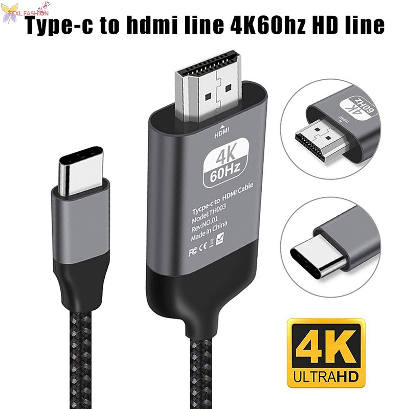 Cáp Chuyển Đổi Tcxl. Type-C Sang Hdmi Hdtv 4k 60hz Di Động Cho Điện Thoại / Laptop