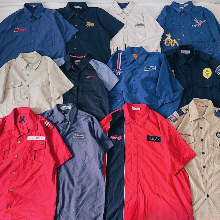 Áo Sơ Mi Nam Nữ 2hand, Sơ Mi Caro Flannel Trắng Tenji Form Rộng Hàn Quốc Tay Dài Ngắn Trung Niên Công Sở Trơn Loại Đẹp