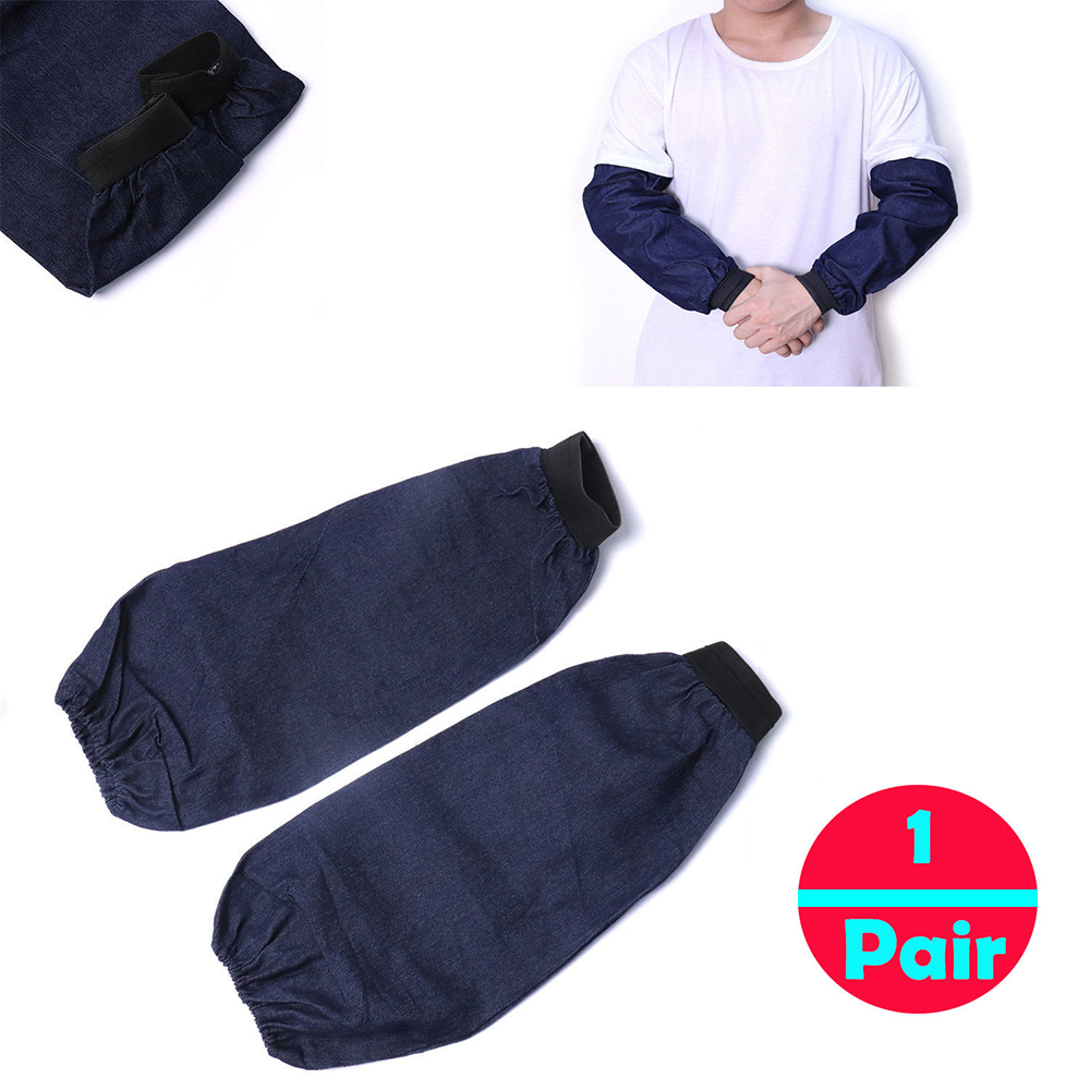 Ống tay áo bằng denim màu xanh dương chống bụi cách nhiệt chống cắt dùng để hàn