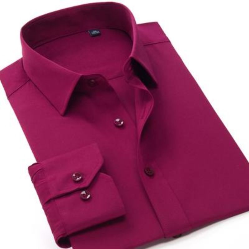 Áo Sơ Mi Tay Dài Màu Xám Đen Thời Trang Công Sở Cho Nam