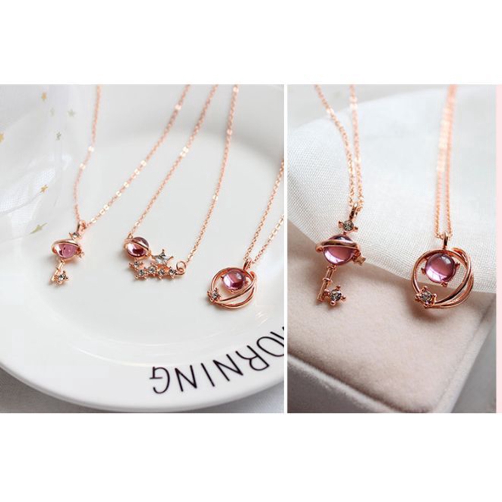 Dây chuyền mặt hình chìa khóa sao hồng dễ thương