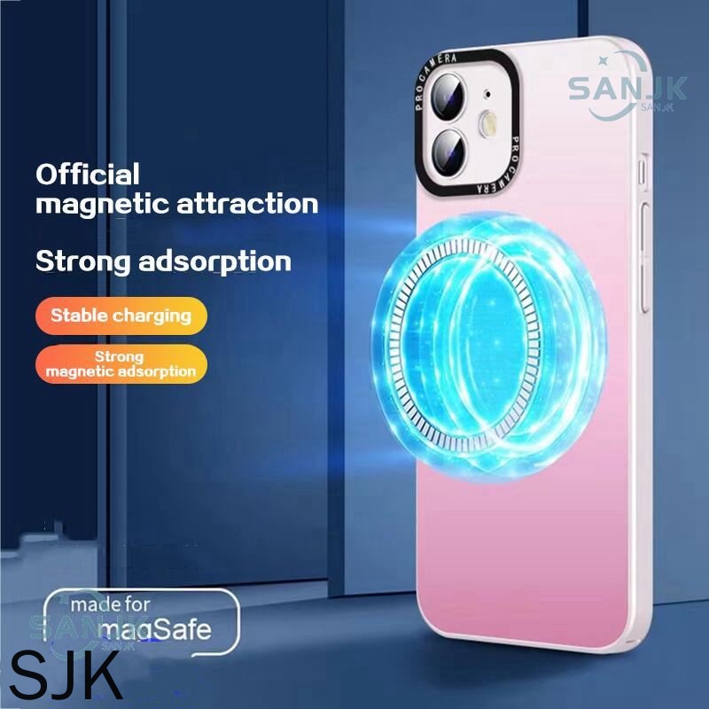 Ốp Điện Thoại Màu Gradient Mặt Nhám Từ Tính Chống Sốc Cao Cấp Cho iPhone 14 13 12 11 Pro Max 14 Promax case