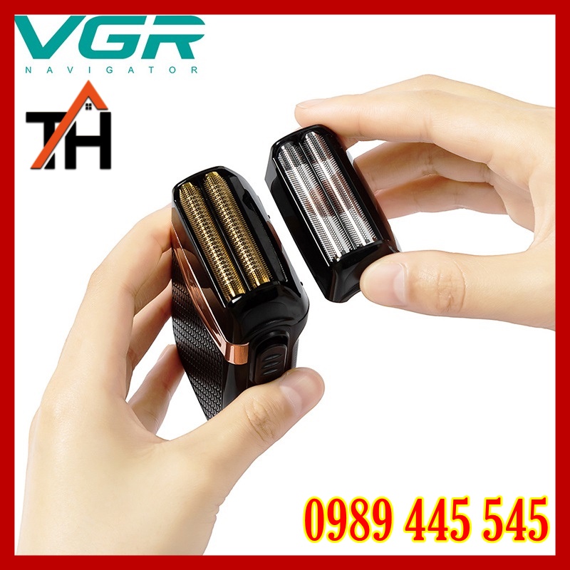 Máy Cạo Râu VGR331 Cao Cấp Lưỡi Dao Kép 2 Vòng - Hàng Chính Hãng Bảo Hành 1 Năm