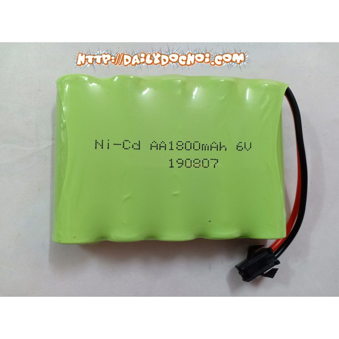 Pin Ni-cd 6v dung lượng cao 1800mah dành cho ô tô điều khiển từ xa