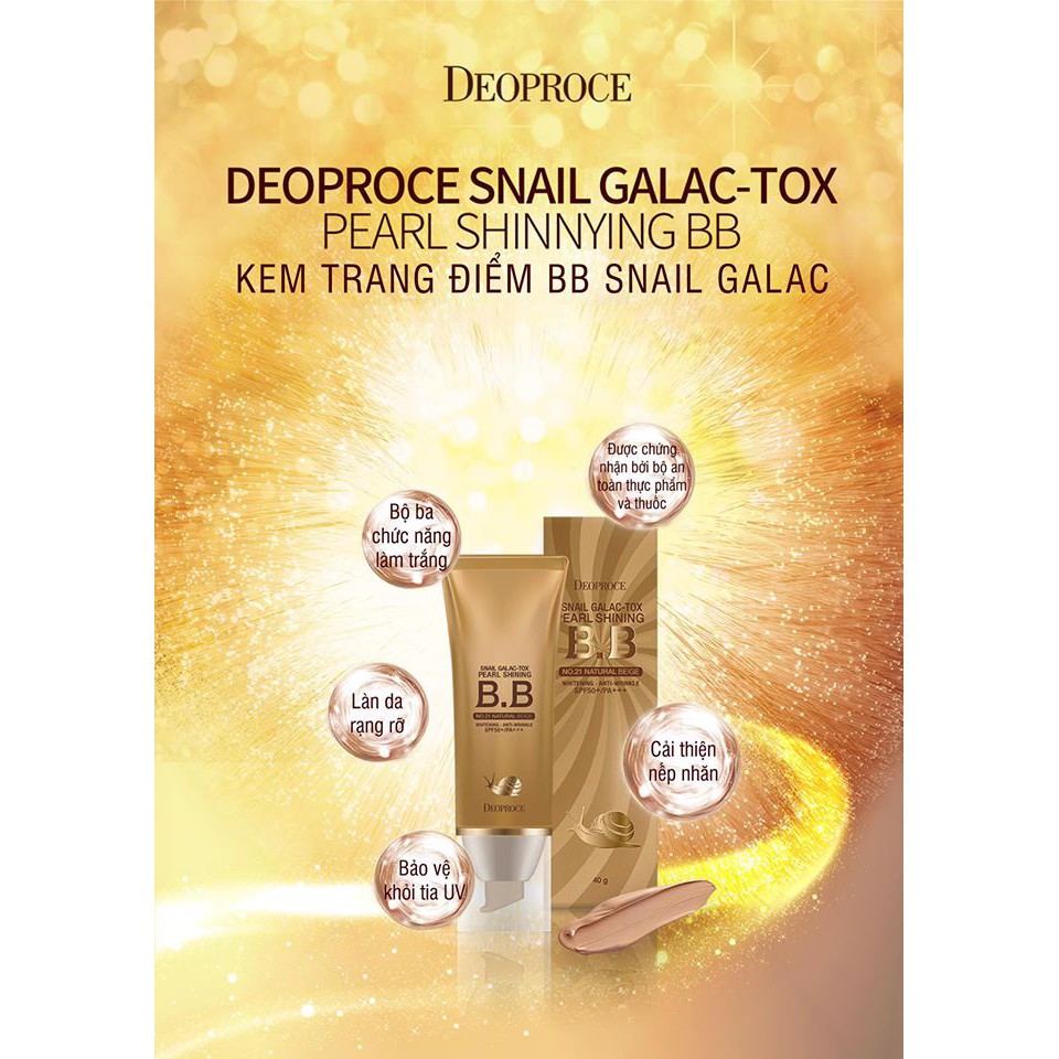 Kem nền trang điểm chiết xuất từ ốc sên bb snall galac deoproce [HỘP 40G] | BigBuy360 - bigbuy360.vn