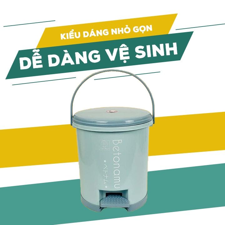 Sọt Rác Nhựa Đa Năng Thùng Rác Cao Cấp Có Nắp Đạp Chân Ngăn Mùi Ngừa Vi Khuẩn Chống Nước Cho Nhà Bếp Nhà Tắm Angola_shop