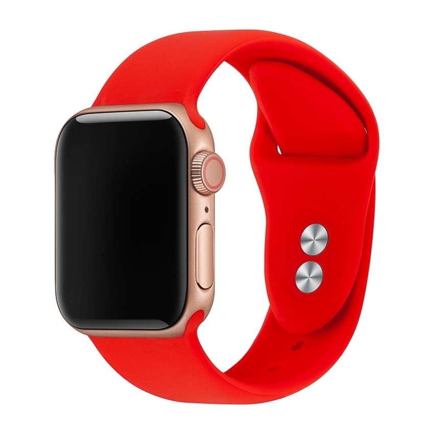 Dây Đồng Hồ Thông Minh Bằng Silicon Mềm Có Khóa Đôi 38 40 42 44 mm Dành Cho Apple Watch 5 4 3 2 1