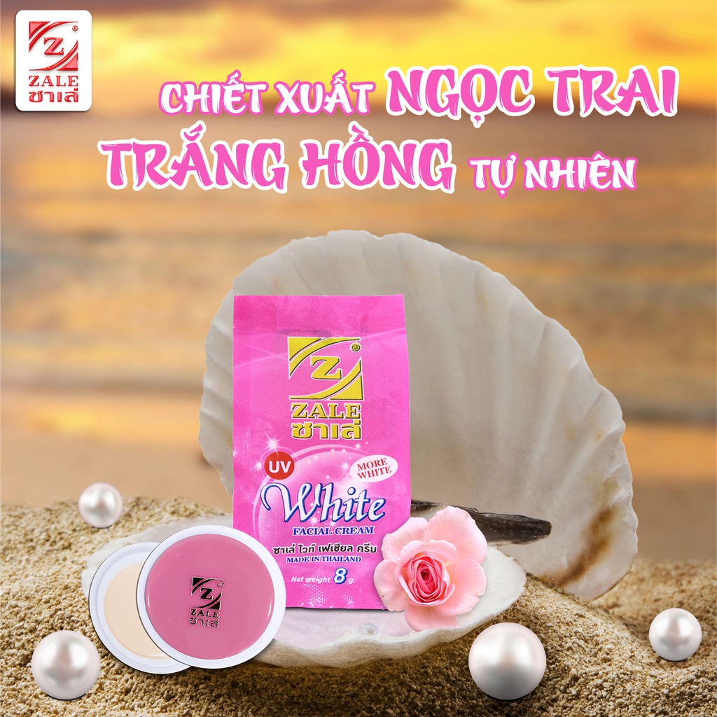 10 Hủ Kem Dưỡng Trắng Da ZALE Thái Hồng Ngọc Trai 8g