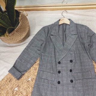 ÁO KHOÁC VEST KẺ XÁM