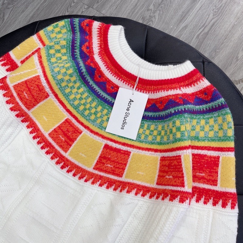 Áo Sweater Acne Studios Pattern-Embroidered Wool Jumper Knit Wear