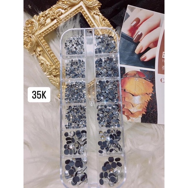Đá chân bằng, đá tròn , đá trắng , đá vang, đá mix size mix màu, đá đen , đá gắn móng tay, đá nail