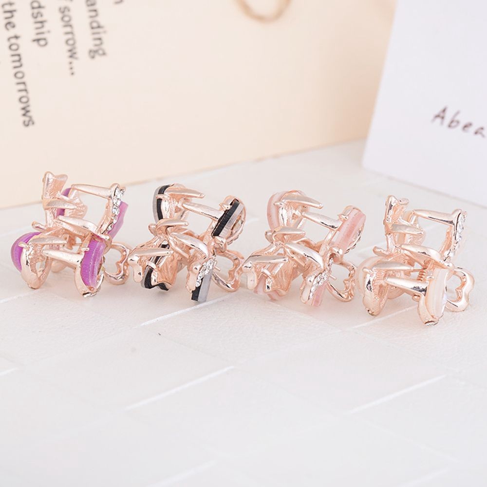 Kẹp tóc họa tiết nơ đính kim cương giả thời trang