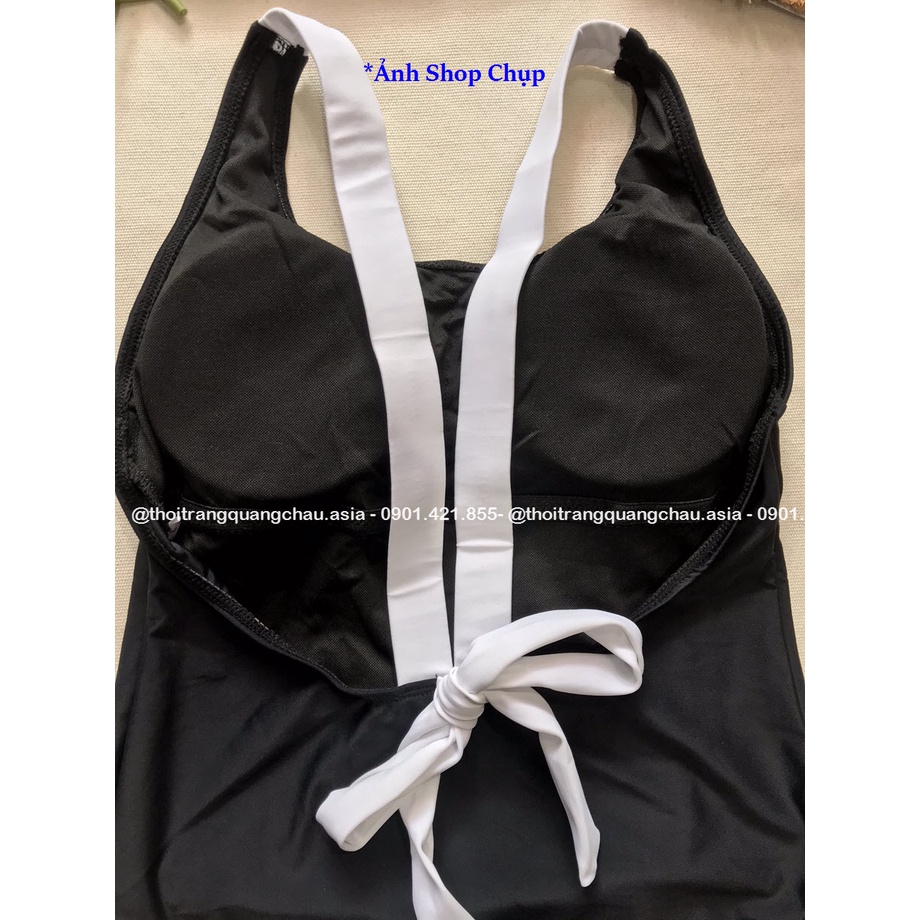 Đồ bơi-Bikini liền thân, lưng thắt nơ cách điệu #190130