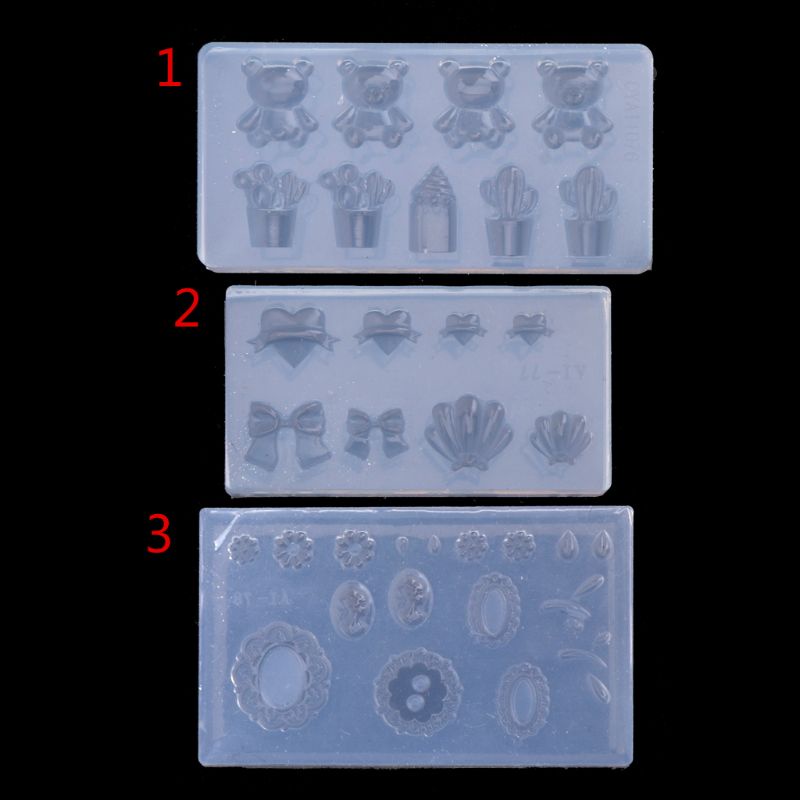 Khuôn silicone làm phụ kiện trang trí móng tay nghệ thuật trang sức epoxy resin gel UV thủ công nhiều mẫu