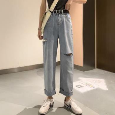 quần jean rách/ quần baggy/ quần bò/ quần ống xuông/ quần uzzlang havi :)) -ajdka24 1