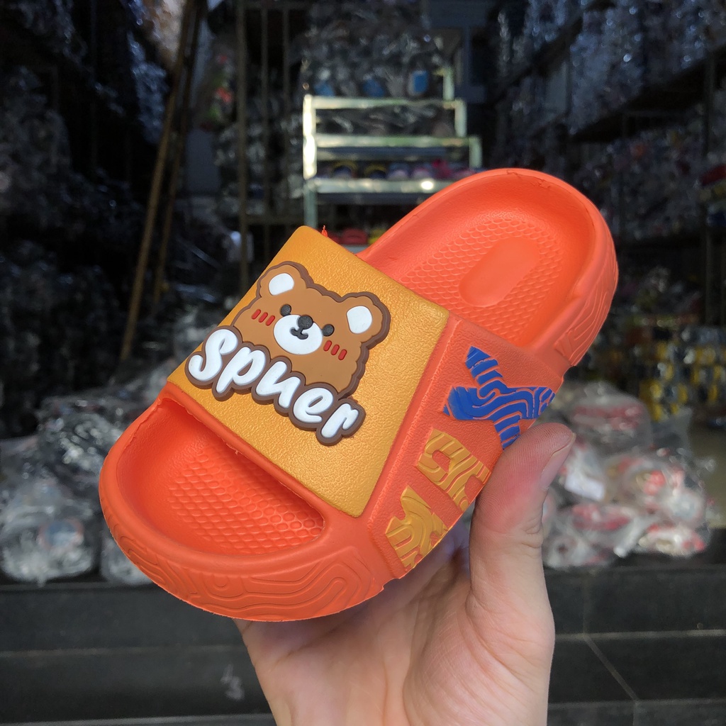 Dép lê bản sục bánh mì con gấu cho bé gái bé trai trẻ em, xốp siêu nhẹ eva 1278