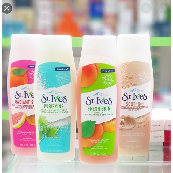 Sữa tắm St ives hương muối biển, yến mạch, cam chanh, huong mơ 473ml | BigBuy360 - bigbuy360.vn